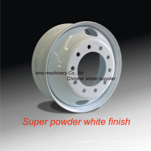 Truck Wheel/ White Finish/22.5x8.25 or 24.5x8.25